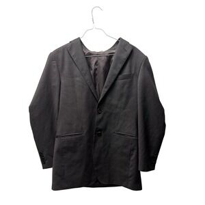 Saks Fifth Avenue BLACK Blazer Ermenegildo Zegna Cloth Slim Fit Charcoal Grey 2B